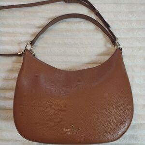 Kate Spade Weston Pebbled Leather Shoulder Crossbody Bag Warm Gingerbread Tan